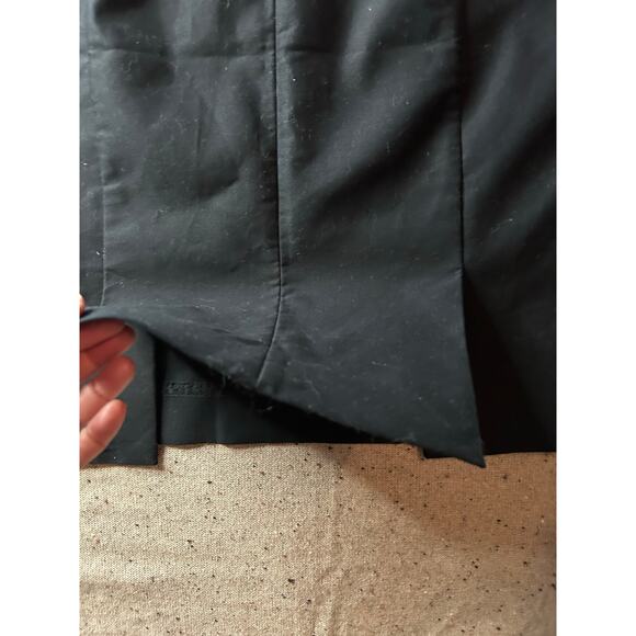 Black J. Crew Pencil Skirt 10 Dual Kick Pleat Preppy Sexy Classic - Picture 6 of 10